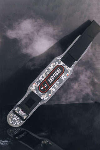 Gray weightlifting belt