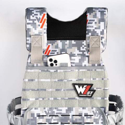 Gray Pixel Camo Weighted Vest